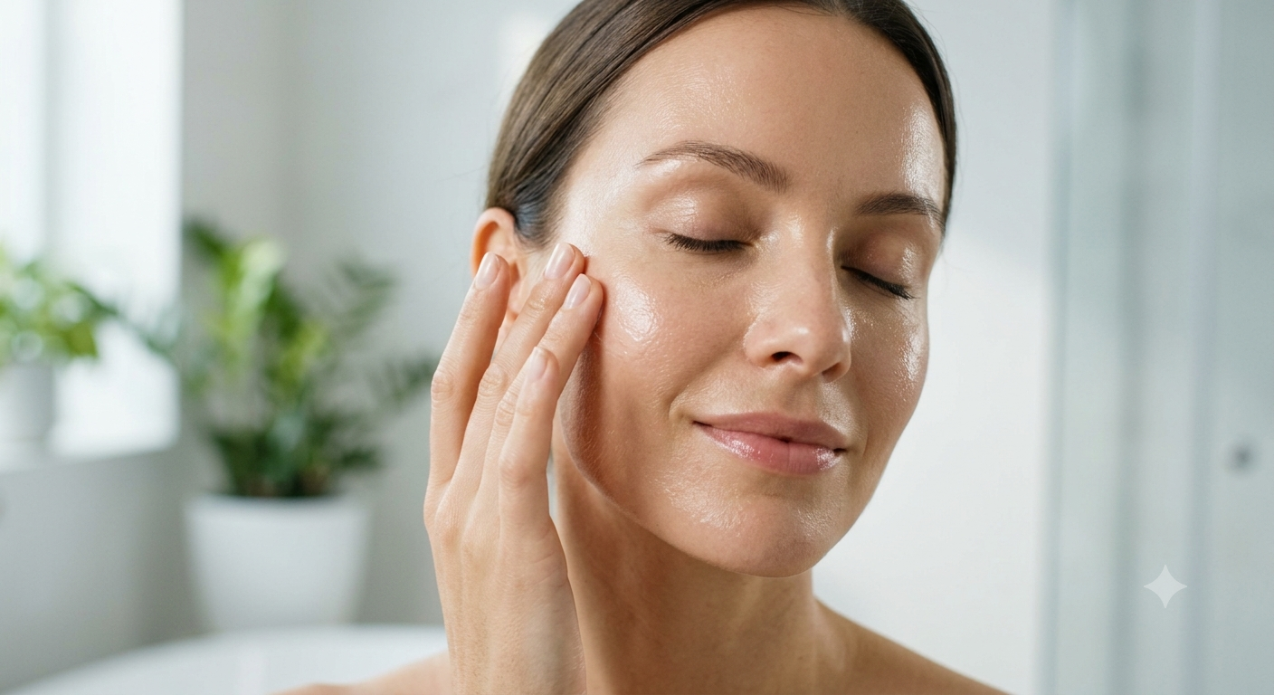 Mujer con piel radiante y saludable